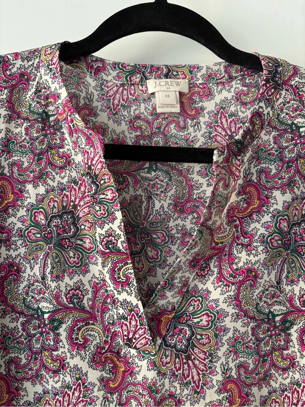 J.Crew Size XS Paisley Floral Print Blouse